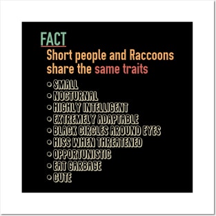 Raccoons and Short People are Similar Posters and Art